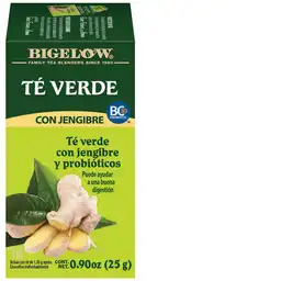 Bigelow té Verde Jengibre Probióticos 18