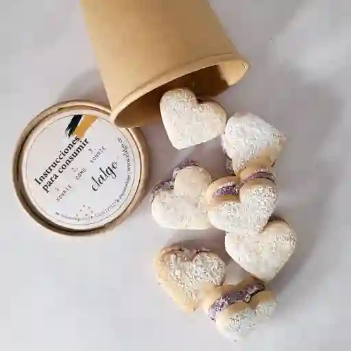 Balde de alfajores de arándanos