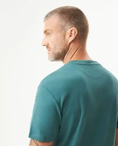 Camiseta Circle Embroidery Verde Anade Oscuro S Chevignon