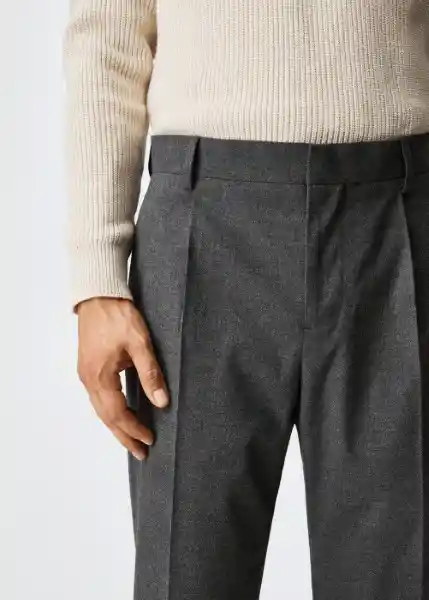 Pantalón Paris Gris Talla 38 Hombre Mango