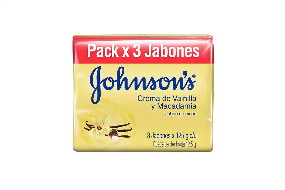 Johnsons Jabón Cremoso de Vainilla y Macadamia