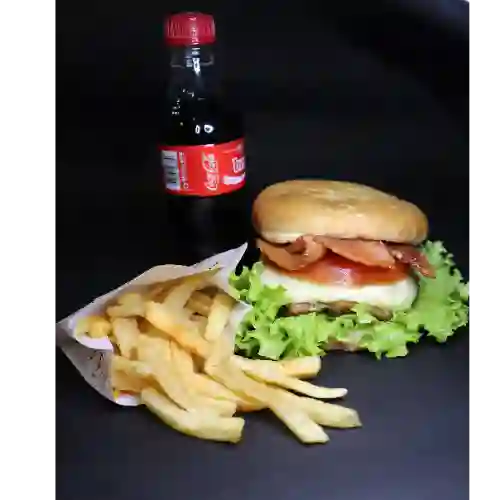 Combo Hamburguesa Sencilla+papas+gaseosa