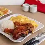 Bandeja con Pollo Dorado