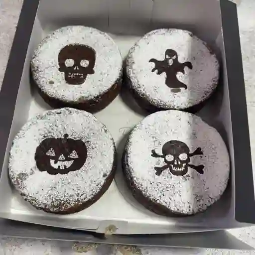 Caja x 4 tortas mini halloween
