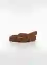 Cinturón Cuarcita Marrón Talla M Mujer Mango