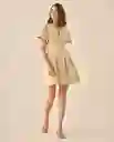 Vestido Beige Mimbrera Claro Talla S 493G000 Esprit