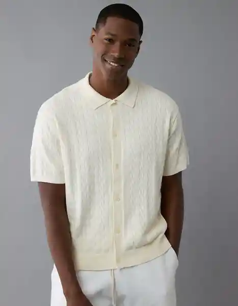 Suéter Tejido Hombre Blanco Talla SMALL 2086106 American Eagle