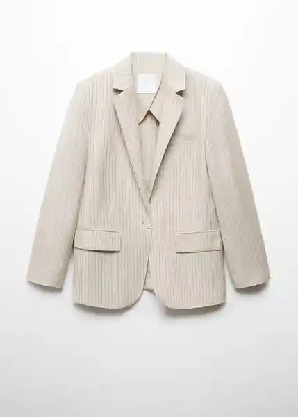 Blazer Americana Briones Beige Talla 24 Mujer Mango