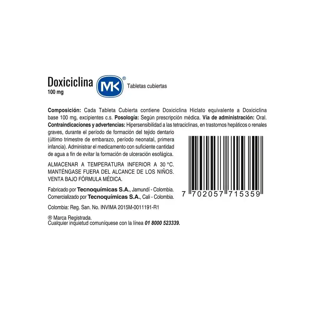 Mk Doxiciclina (100 mg)