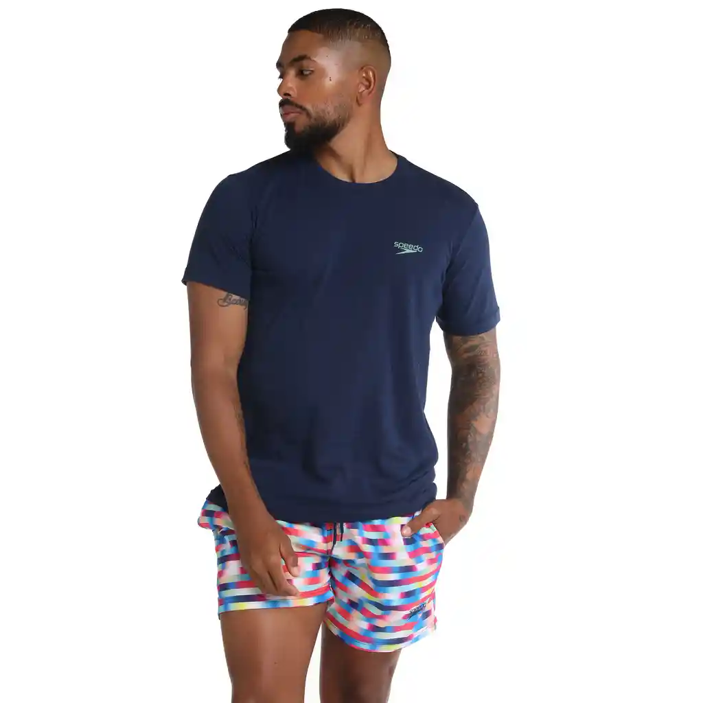 Camiseta Manga Corta Oceanic Oasis Hombre Azul-xl