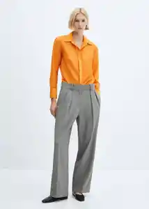 Camisa Malva Naranja Talla 24 Mujer Mango