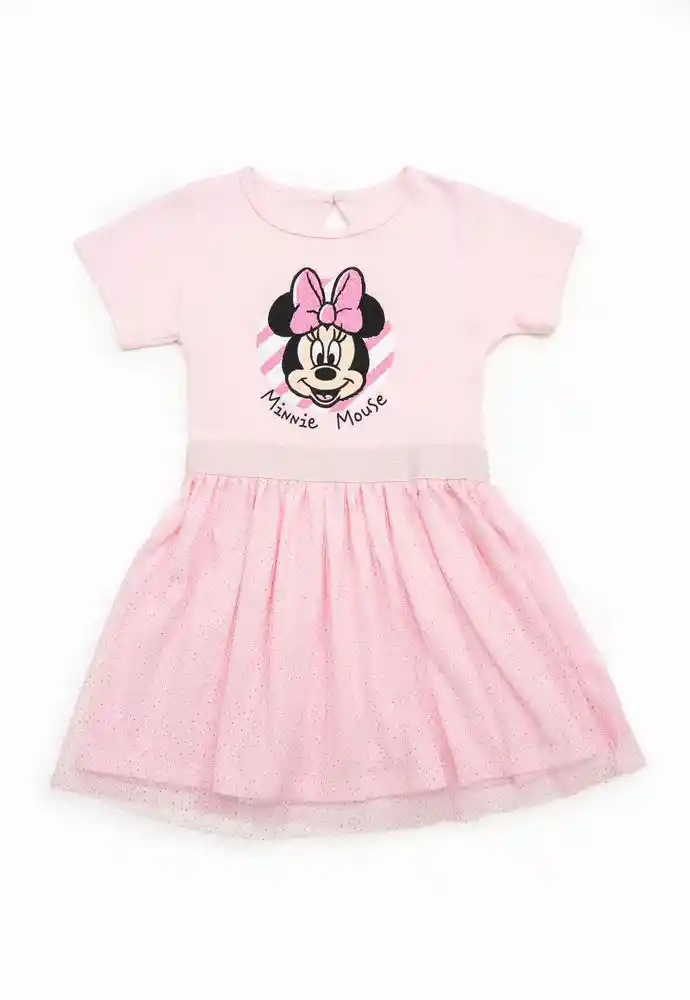 Vestido Manga Corta 4t-rosado