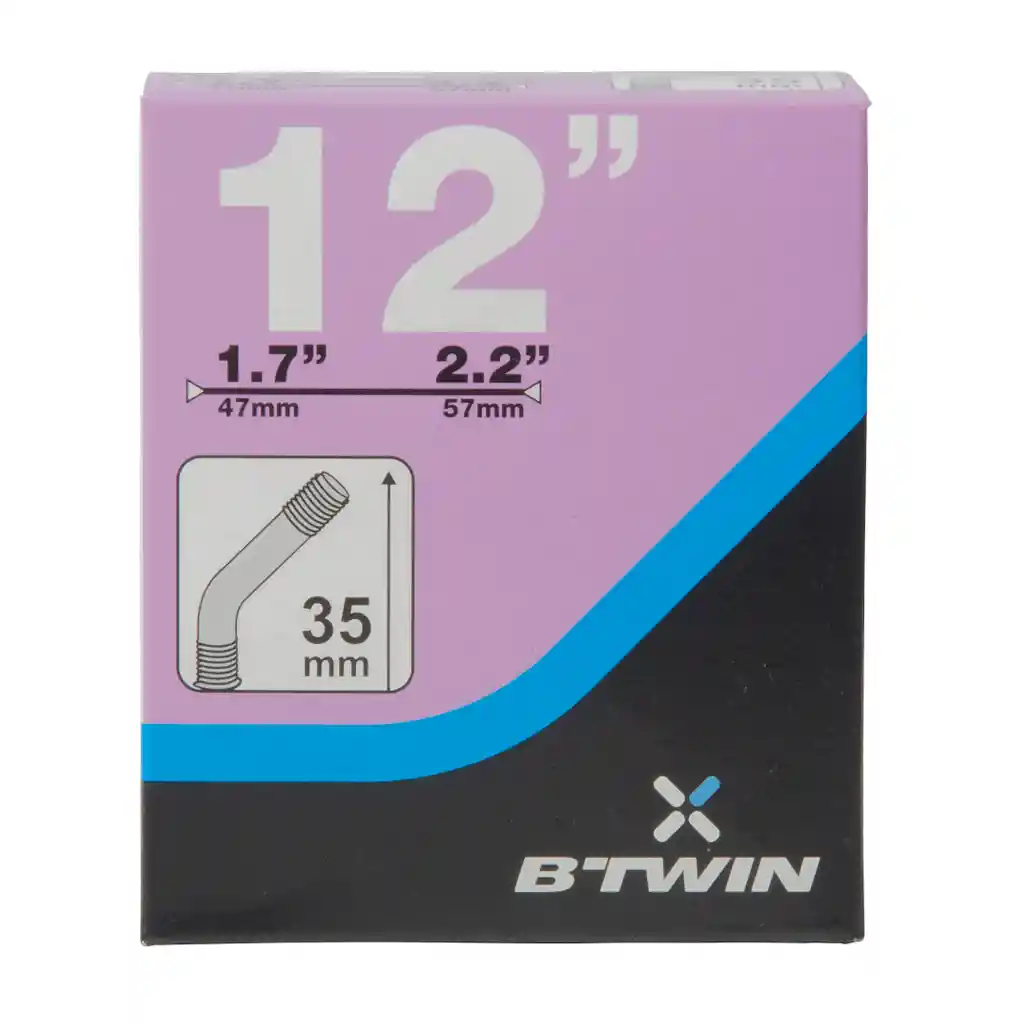 Neumático Bicicleta Rin 12" Válvula Schrader - Negro