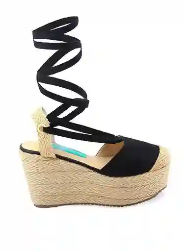 Spadrilla Plataforma 39-negro