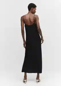 Vestido Asun Negro Talla 24 Mujer Mango