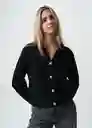Saco Tejido Mujer Negro Puro M 583G027 Naf Naf