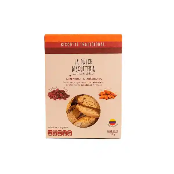 La Dolce Biscotteria Biscotti Almendra y Arándanos