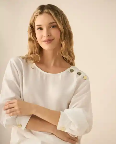 Camisa Blanco 0 Claro Talla M 413G019 Esprit