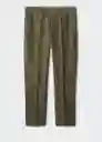 Pantalón Florida Verde Talla 46 Hombre Mango