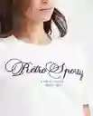Camiseta Retro Sporty Graphic Tee Crudo Pristino T M Chevignon