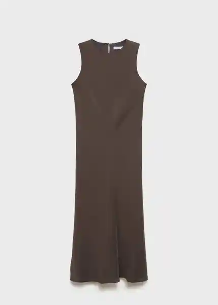 Vestido Cava Marrón Talla M Mujer Mango