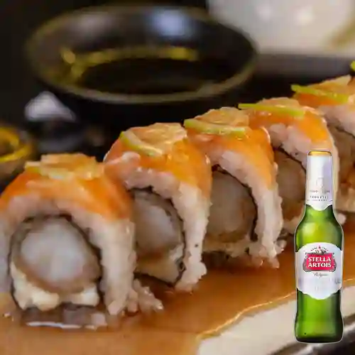 Combo Roll Gambero Cítrico + Stella Artois Bot. 330ml