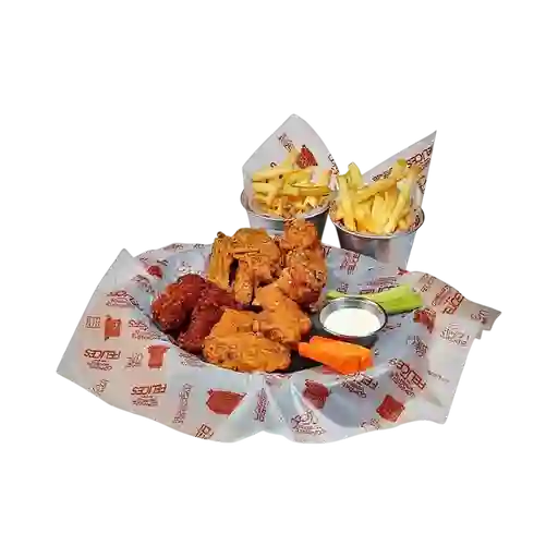 12 Alitas 2 Porciones de Papas