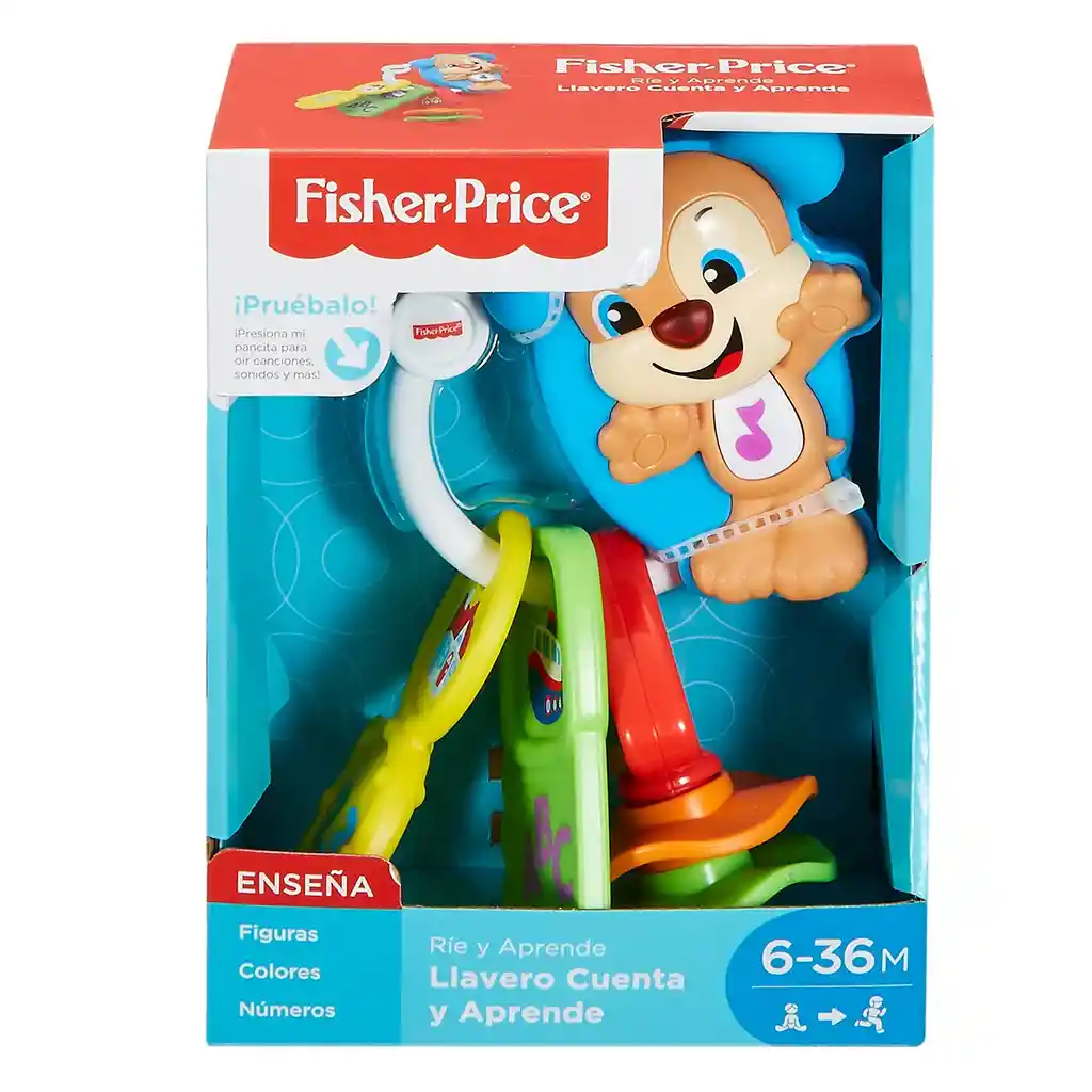 Fisher Price Juguete Didáctico Llavero Perrito Cuenta y Aprende