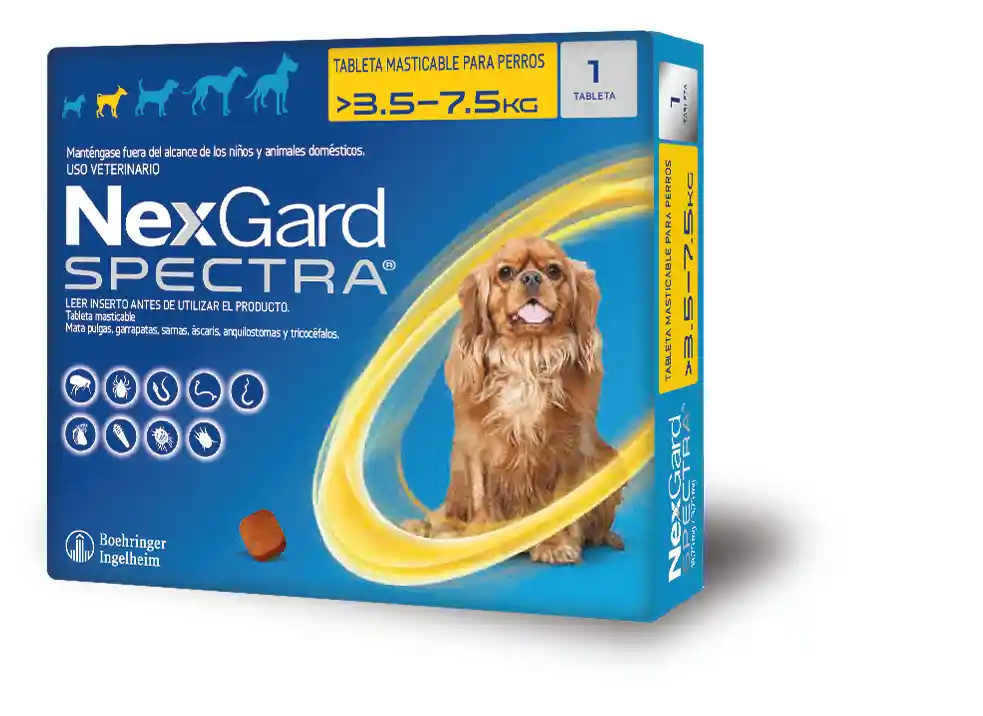 Nexgard Antipulgas para Perro Spectra > 3.5 - 7.5 Kg