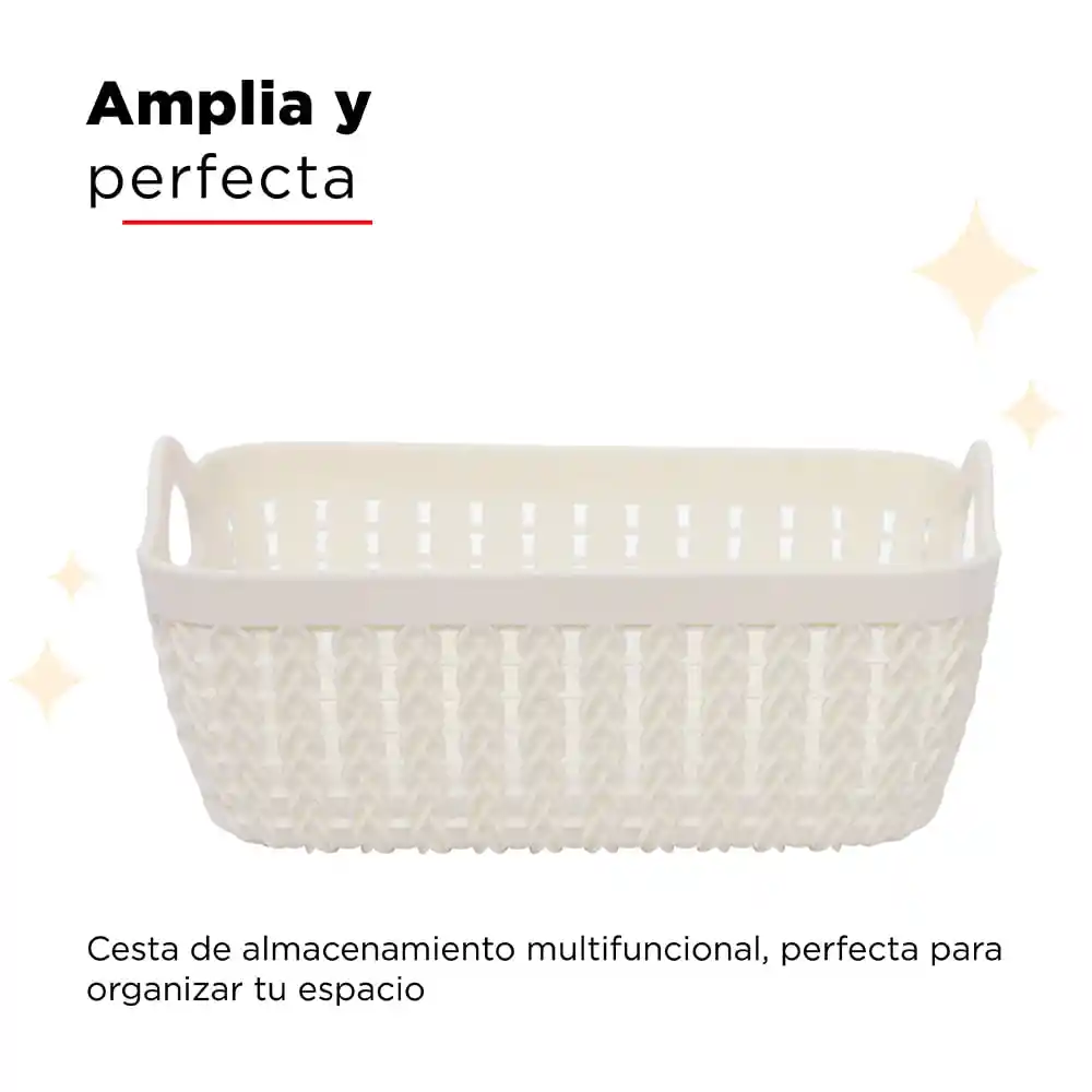 Miniso Organizador de Plástico Blanco S