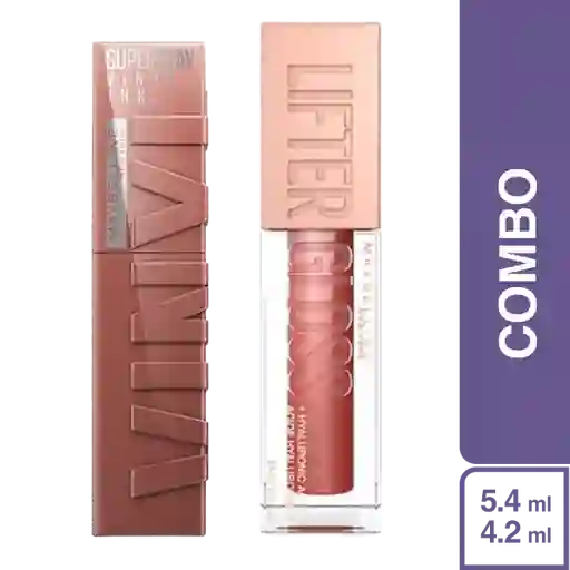 Combo Lip Labial Vinyl Ink Cheeky + Brillo Lifter Gloss Rust