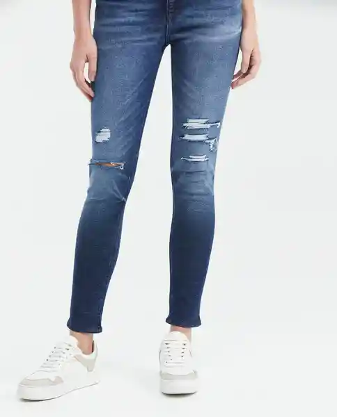 Jean Super High Rise Mujer Cosm Azul Clásico Oscuro 6 Chevignon