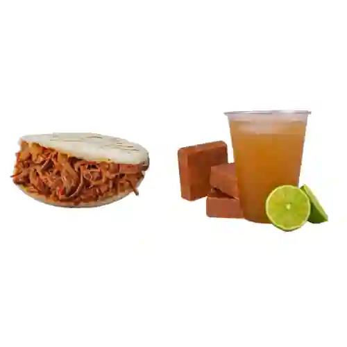 Combo Arepa con Carne + Limonada 16Onz