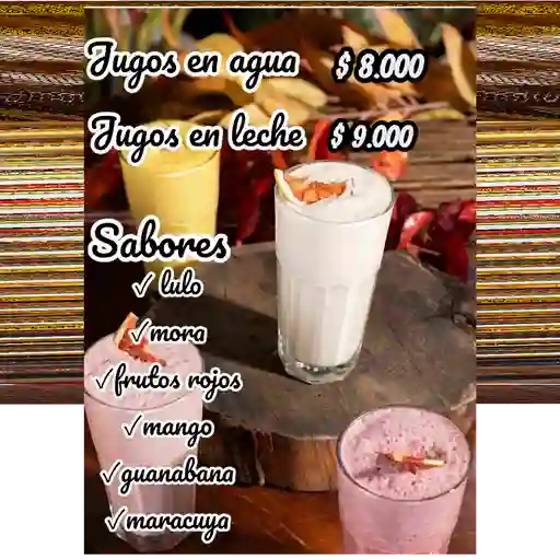 Jugos en leche