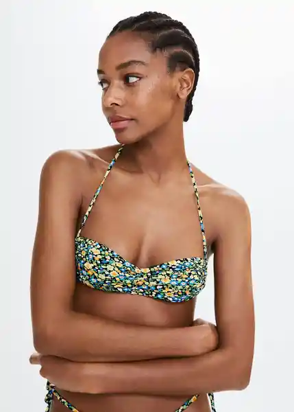 Top Bikini Bari Negro Talla L Mujer Mango