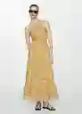 Vestido Yellow Amarillo Talla L Mujer Mango