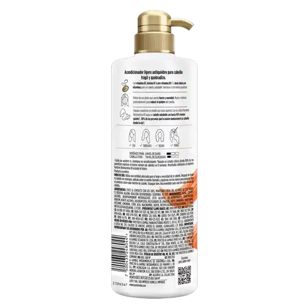 Pantene Acondicionador Anticaída Biotinamina + B3 510 mL
