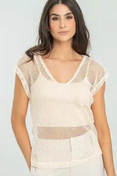 Blusa Malena Color Marfil Talla S Ragged