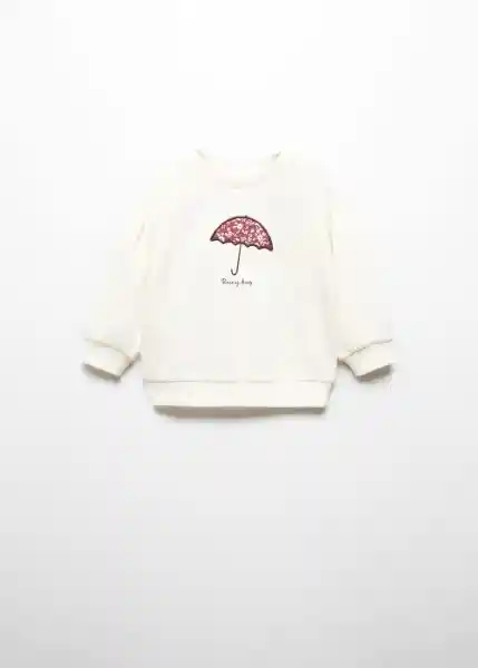 Buzo Sudadera Rainy Off White Talla 69 Niña Mango