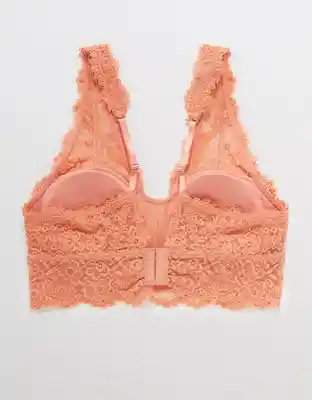 American Eagle Bralette Romantic Plunge Rojo Frambuesa M 2664