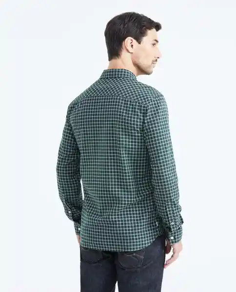 Camisa Plaid Verde Pluvisilva Ultraoscuro XL Chevignon