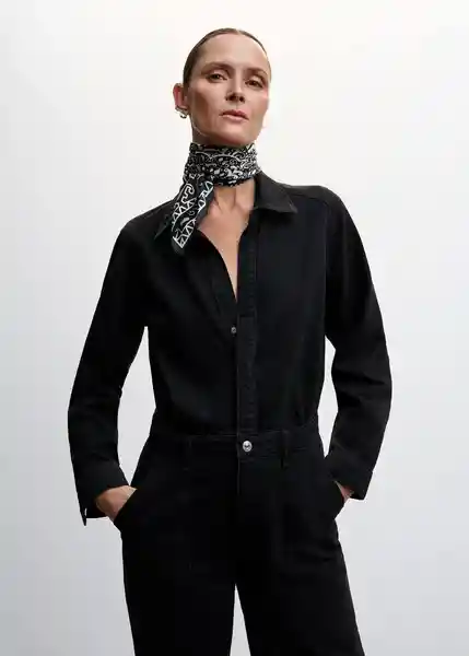 Enterizo Mono Carmela Tejano Negro Talla XL Mujer Mango