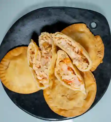 Pastel de pollo con camarones