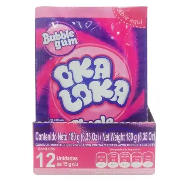 Oka Loka Chicle Polvo Rosado