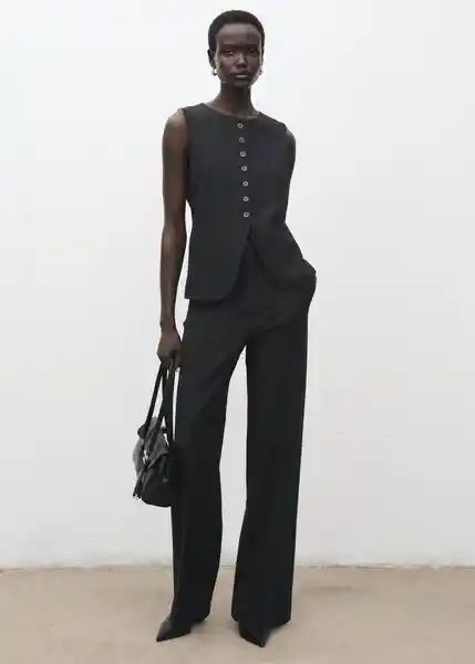 Chaleco Daisy Gris Talla S Mujer Mango