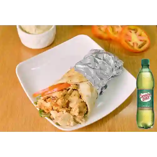 Combo Shawarma de Pollo + Canada Dry Ginger Ale 400 ml
