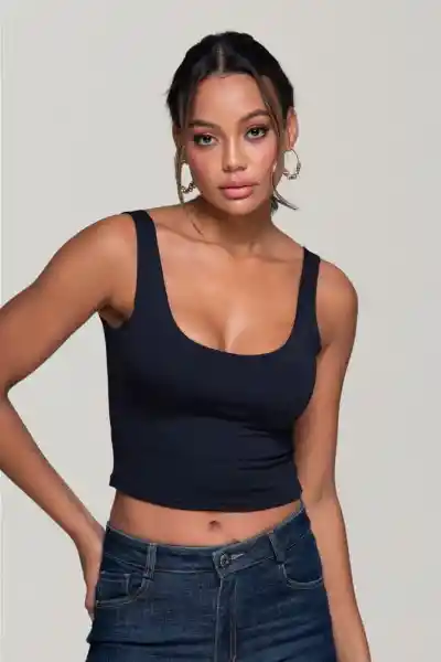 Top Atlanta Color Negro Talla XS Ragged