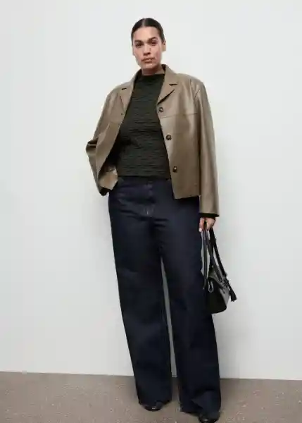 Top Sonia Khaki Talla M Mujer Mango