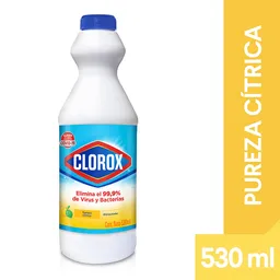 Blanqueador Clorox Pureza Cítrica Botella 530 ml