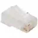 Plug Rj45 de 8 Contactos Cat 5e Para Cable Redondo